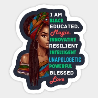 I Am Black Woman Afrocentric Sticker